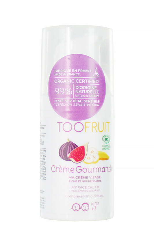 Toofruit Face Crème Gourmande الموز والتين العضوي مرطب غني للبشرة الحساسة 30 مل