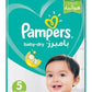 Pampers Baby-dry Diapers Size 5 Junior Leak Guard Protection For Active Toddlers 70 Count