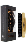 Kent Men's Military Oval Brush - Natural Bristle For Enhanced Shine - Premium Beechwood Construction, Black Bristles, Ideal For All Hair Types