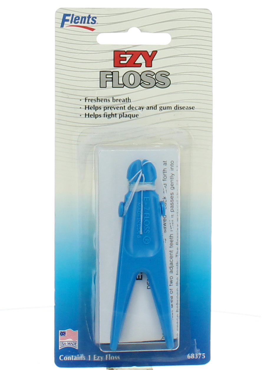 خيط تنظيف الأسنان Flents Ezy Floss بنكهة النعناع لنفس منعش، ولصحة اللثة وإزالة البلاك، ألياف مغلفة بالشمع، طول قياسي