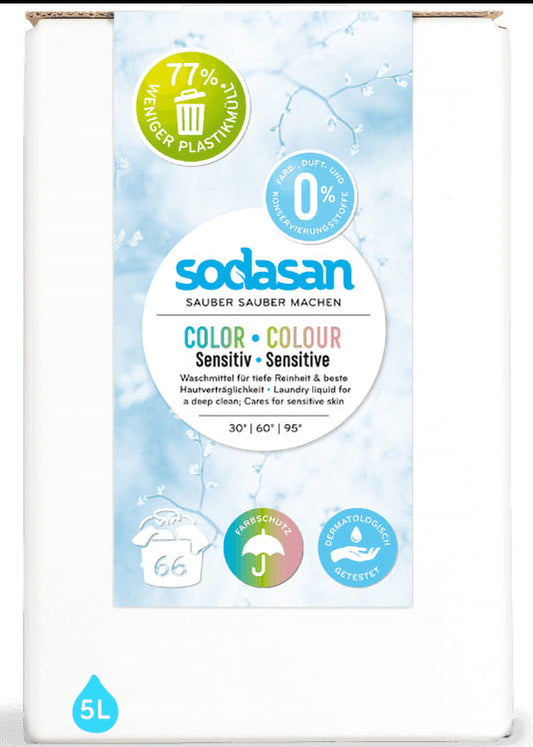 Sodasan Color Laundry Liquid Sensitive - Organic & Unscented, 5l