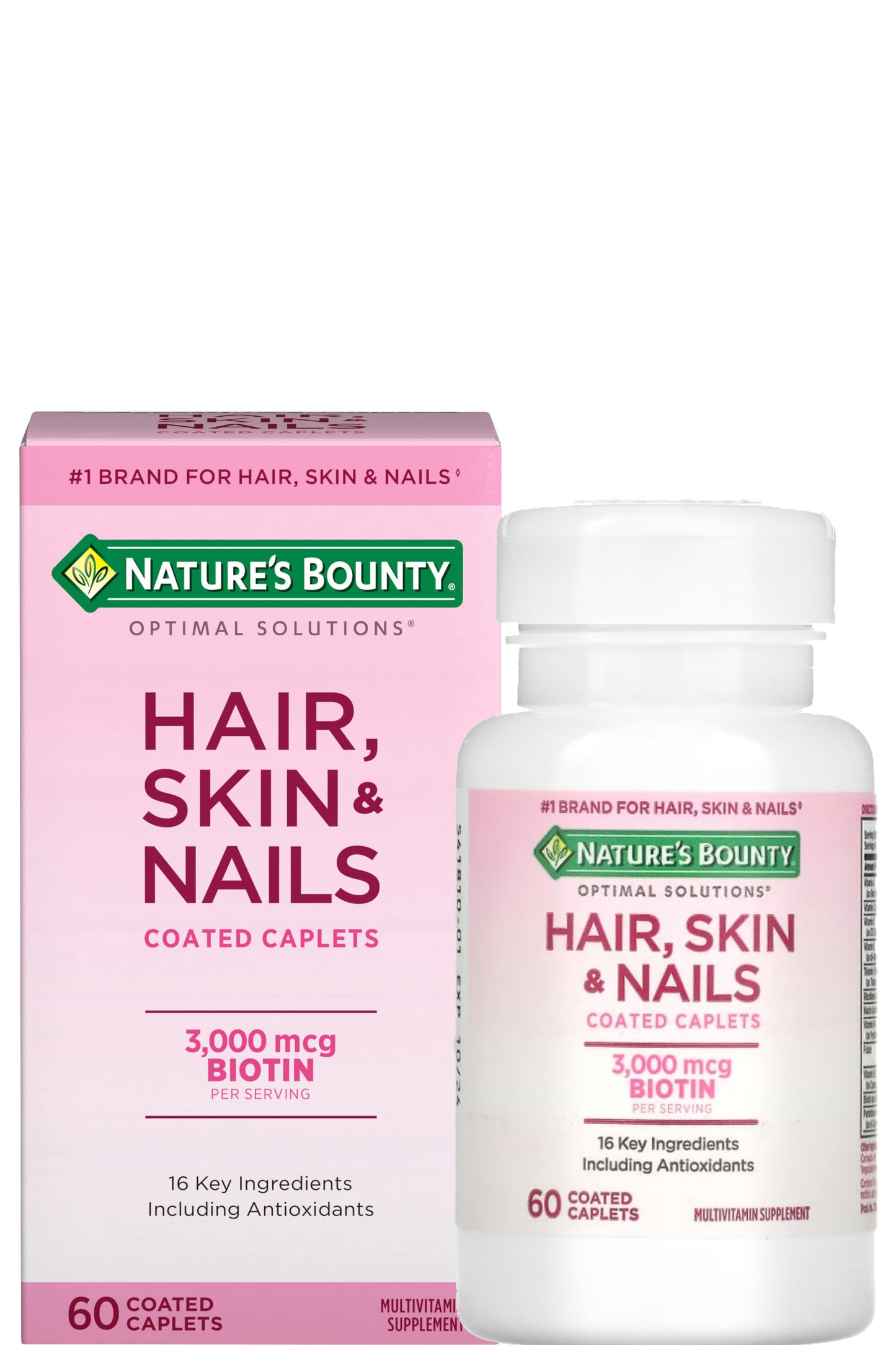 Nature's Bounty Hair Skin & Nails تركيبة الجمال الكاملة 60 كبسولة جيلي