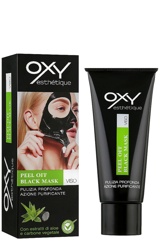 Oxy Black Mask Deep Cleansing Peel-off With Charcoal & Aloe Vera 100ml For Radiant Skin