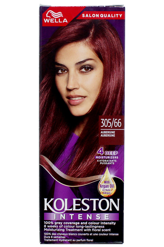 Wella Koleston Intense 305/66 Auvergne Professional Hair Color Long-lasting Gray Coverage With Rich Creamy Texture 50ml