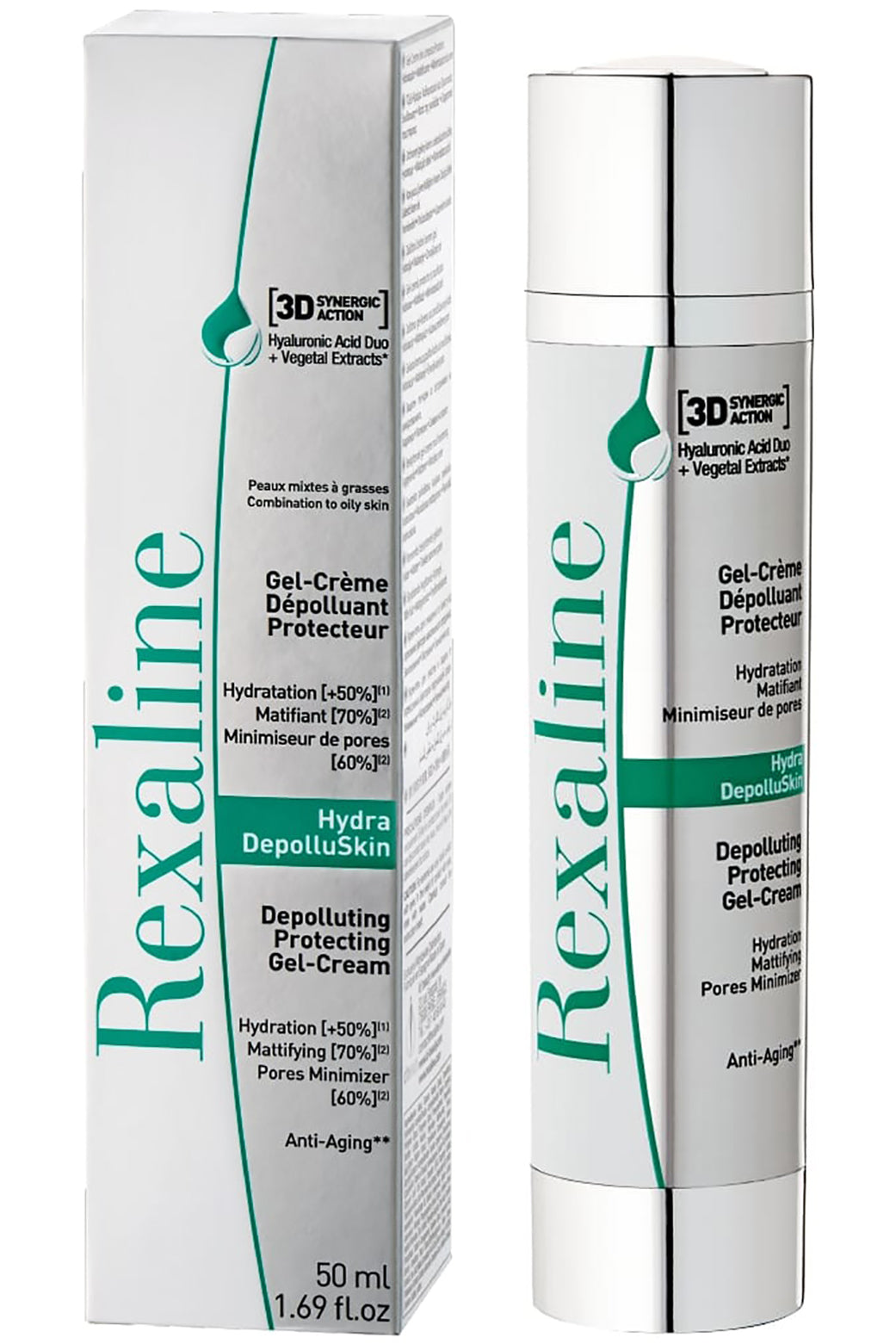 Rexaline Hydra-depolluskin Gel-cream Anti-pollution & Long-lasting Hydration With Hyaluronic Acid 50ml
