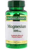 Nature's Bounty Magnesium 500mg Bone Muscle Anxiety Support 100 Tablets