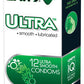 Unity Ultra Standard Lubricated Condoms - 12ct - Natural Latex, Smooth & Comfortable Feel, Non-spermicidal Lubrication