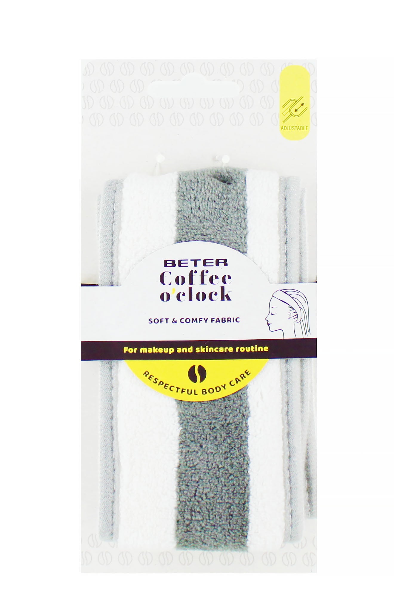 Beter Coffee O'clock Ultra-soft Microfiber Headband Absorbent Quick Dry For Skincare & Makeup