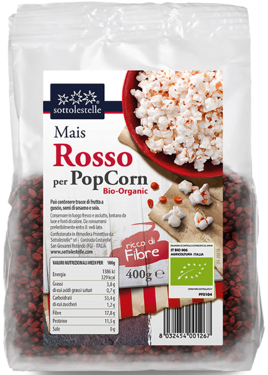 Sottolestelle Popcorn Kernels Red 400g - غير معدل وراثيًا، غني بالبوليفينول