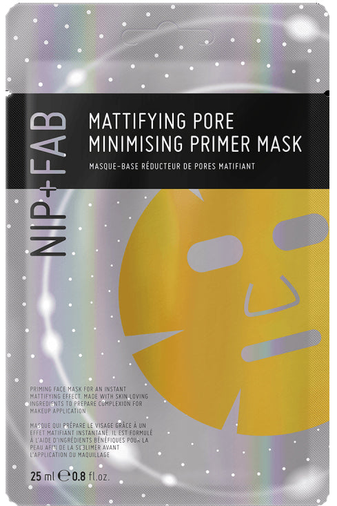 Nip Fab Mattifying Pore Minimising Primer Sheet Mask Hydrating Intense Hydration For Flawless Finish One Mask