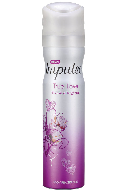 Impulse Body Spray True Love مزيل العرق المنشط برائحة الزهور والفواكه 75 مل