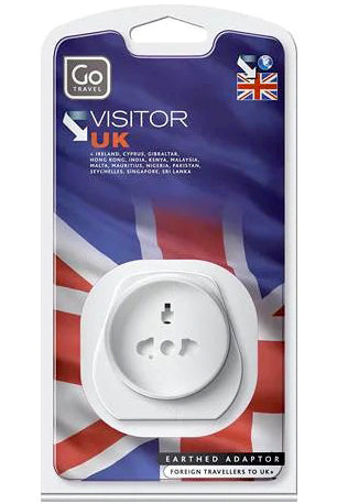 محول عالمي Go Travel مدمج ومحول UK بتصميم متين وميزات أمان