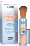 واقي شمسي إزدين فوتوبروتيكتور بفرشاة معدنية عامل حماية من الشمس 50+ - واقي شمسي معدني خفيف الوزن بخصائص مضادة للتلوث، جزيئات عاكسة للضوء، لون عالمي - 10 جرام
