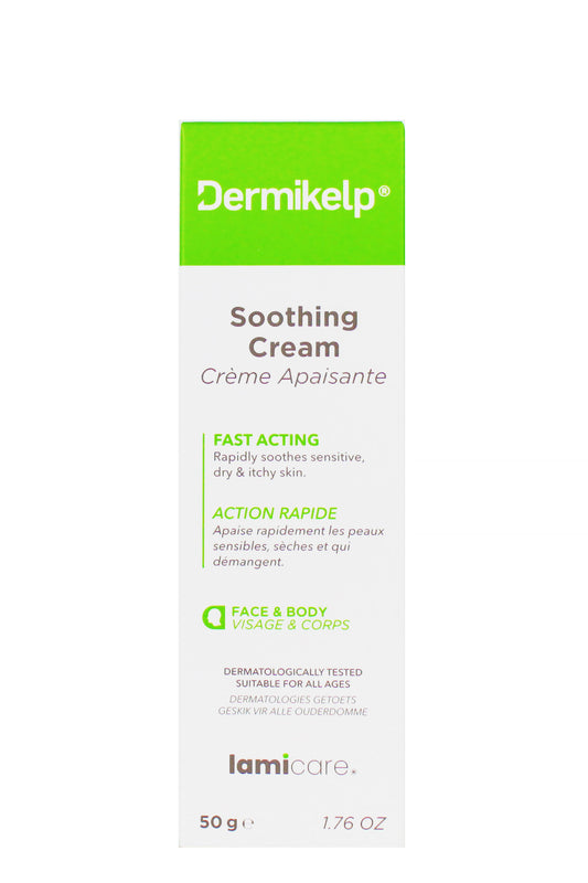 Dermikelp Soothing Cream Fast-acting Sensitive Dry Itchy Skin Relief Face & Body 50g
