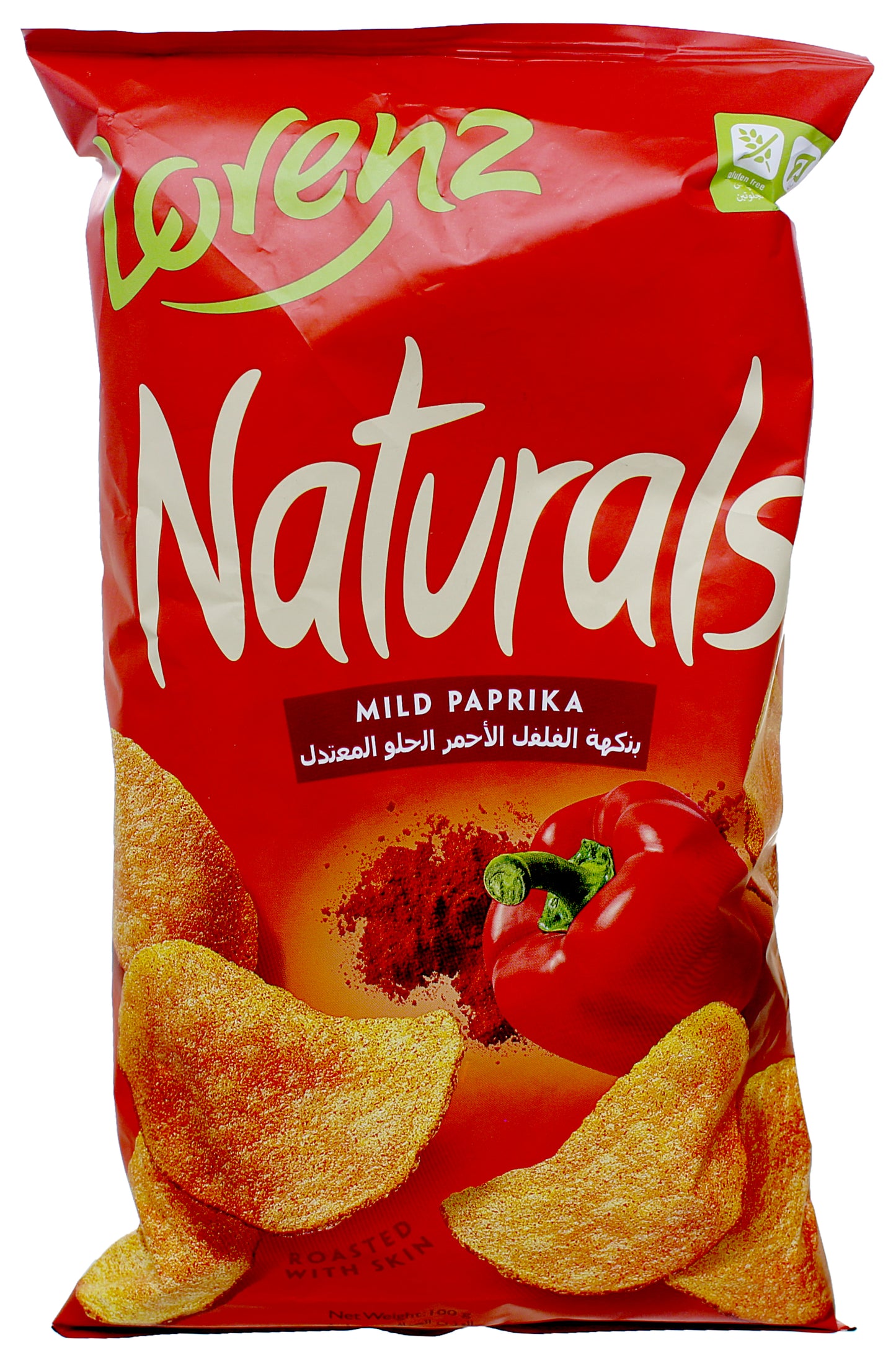 Lorenz Naturals Crisps - Mild Paprika Flavor, Gluten-free, Vegetarian Snack, 100g
