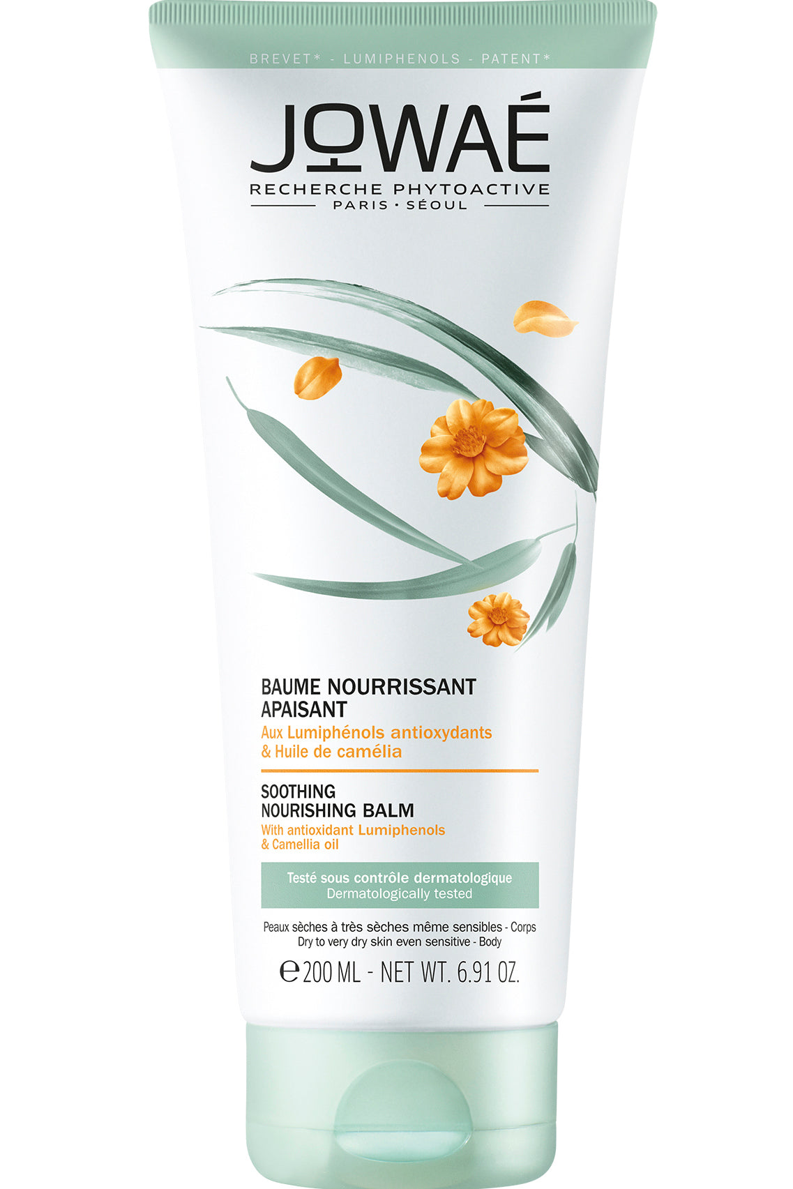 Jowae Soothing Nourishing Body Balm Deep Hydration With Lumiphenols And Camellia Oil 200ml