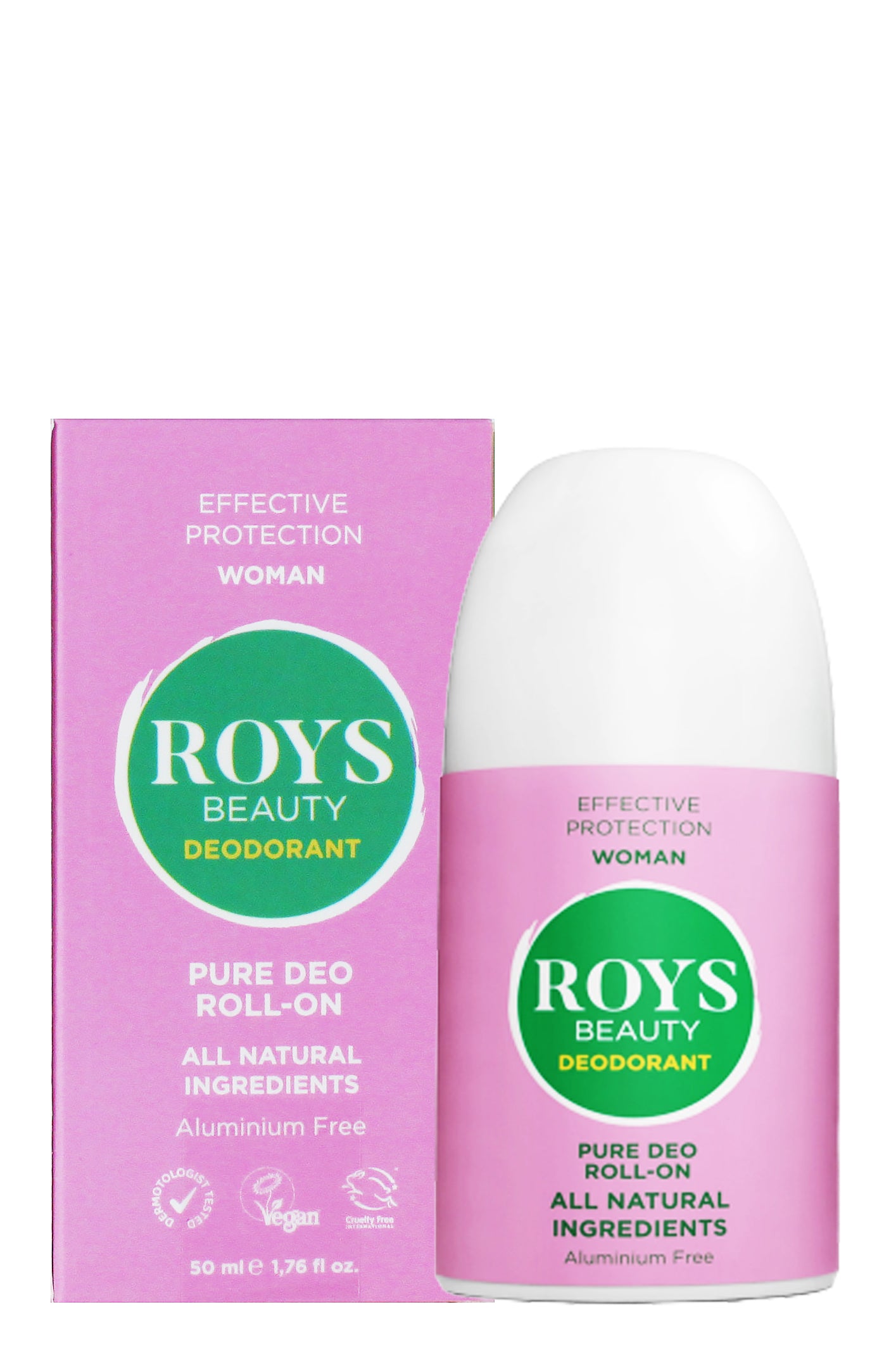 Roysbeauty Pure Roll-on Deodorant Aluminium-free Natural Ingredients For Sensitive Skin 50ml