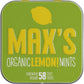 Max's Organic Lemon Mints 35g - Sour And Fresh Lemon Flavor, Vegan, Low-calorie