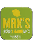 Max's Organic Lemon Mints 35g - Sour And Fresh Lemon Flavor, Vegan, Low-calorie