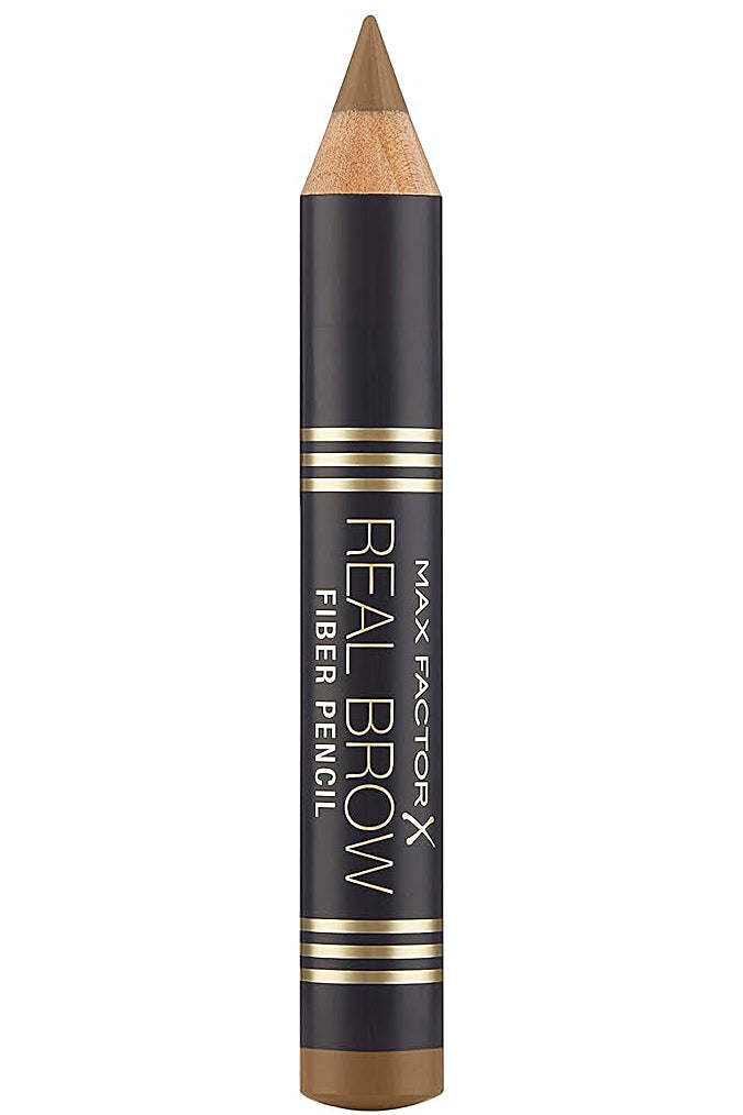 قلم تحديد الحواجب Real Brow من Max Factor (01 أشقر) - قلم تحديد حواجب خفيف ومعزز بالألياف