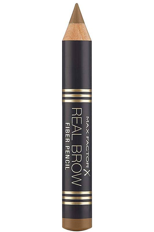 قلم تحديد الحواجب Real Brow من Max Factor (01 أشقر) - قلم تحديد حواجب خفيف ومعزز بالألياف