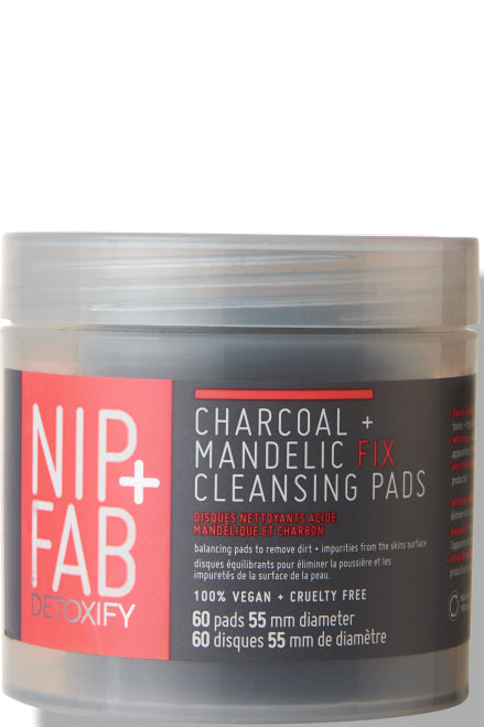 Nip Fab Cleansing Pads Mandelic Acid & Charcoal For Deep Cleansing & Pore Refining