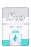Sleepy Sensitive Disposable Underpad Moisture Absorbent Waterproof Backing 60x90 Cm Standard Package