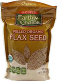 Nature's Earthly Choice Milled Organic Flax Seeds 283g - High In Omega-3 And 6, Source Of Fiber And Magnesium