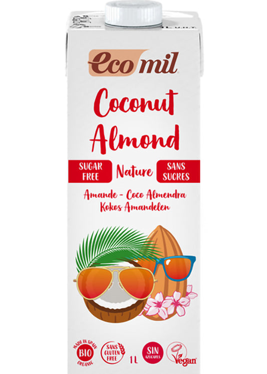 Ecomil Almond Sugar Free Coconut - Organic & Dairy-free, 1l