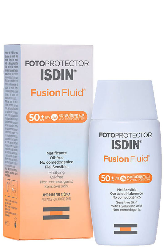 Isdin Fotoprotector Fusion Fluid Lightweight Sunscreen With Anti-aging Ingredients And Ultralight Texture 50ml