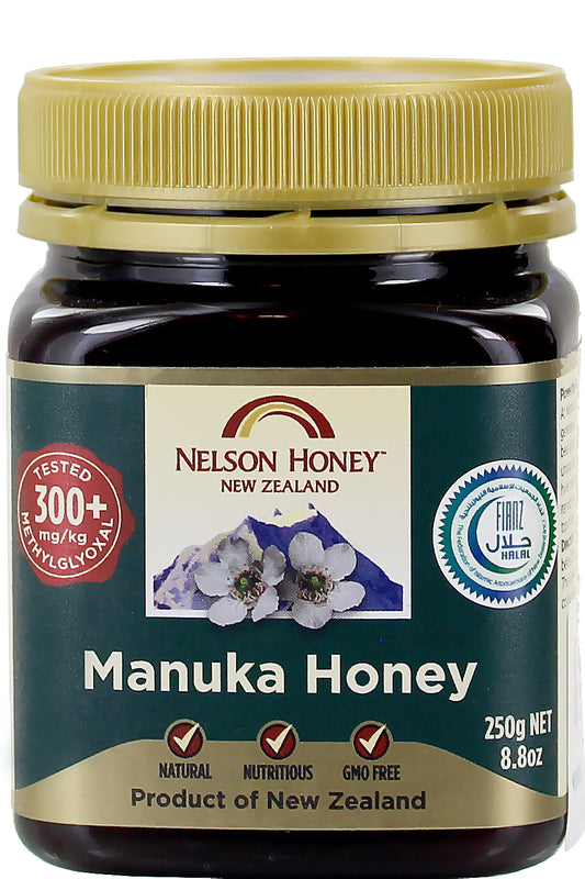 Nelson Honey Manuka Honey 300+ Raw Antibacterial Healing 250g New Zealand Methylglyoxal 300+