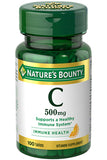 Nature's Bounty فيتامين سي 500 ملغ، دعم مضاد للأكسدة للجهاز المناعي 100 قرص