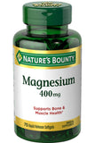 Nature's Bounty Magnesium 400mg لدعم صحة العظام والعضلات 75 كبسولة هلامية