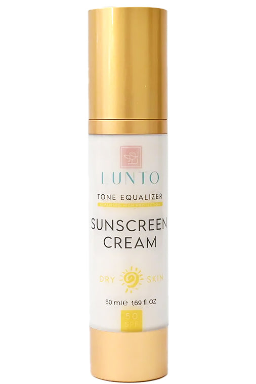 واقي شمسي للوجه Lunto Spf50+ - تركيبة مقاومة لعلامات التقدم في السن للبشرة الجافة 50 مل