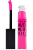 أحمر شفاه سائل مطفأ Maybelline Vivid Matte Liquid - لون وردي كهربائي 15 عالي التركيز