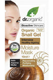 Dr Organic Snail Gel قناع مرطب ومضاد لعلامات تقدم سن البشرة لإزالة سموم البشرة 10 مل