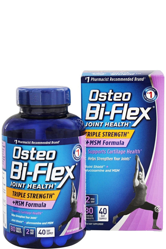 Osteo Bi-flex تركيبة إم إس إم ثلاثية القوة 80 قرصًا لراحة المفاصل ومرونتها