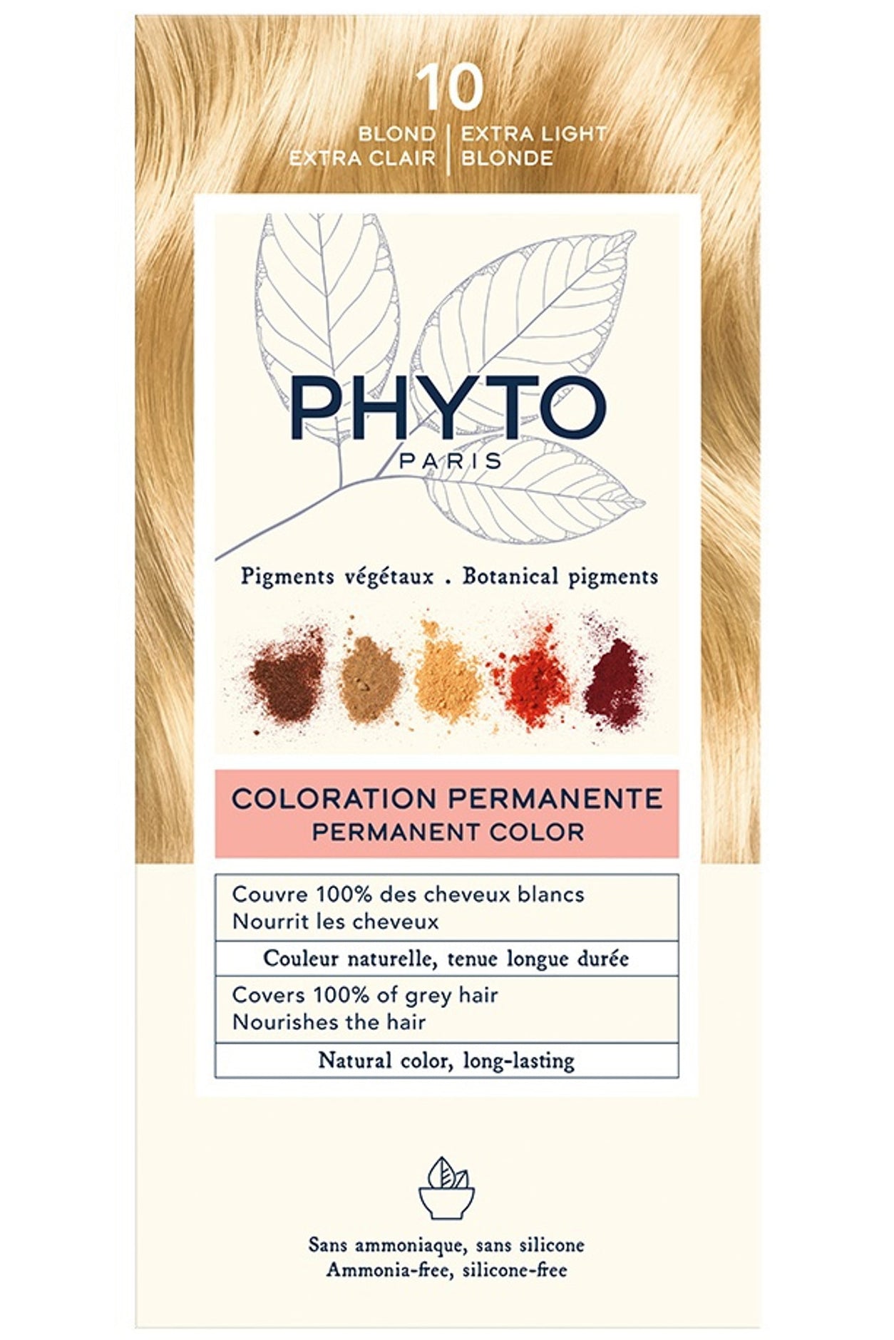 Phyto Color Kit Hair Color Cream For 100% Gray Coverage With Botanical Pigments, 1 Kit, Vibrant & Long-lasting Color
