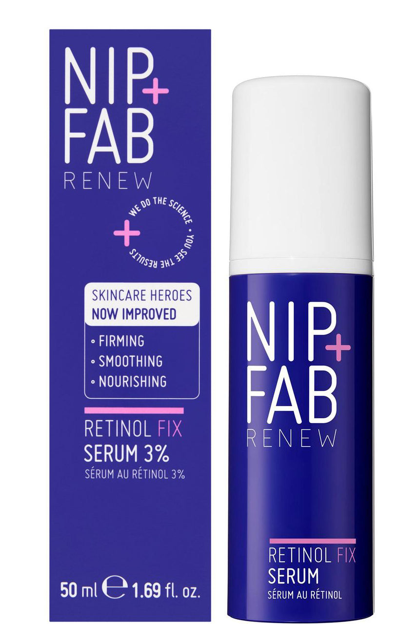 Nip Fab ريتينول فيكس سيروم إكستريم تركيبة مقاومة للشيخوخة 3% مع 3% ريتينول مغلف بطيء الإطلاق، باكوتشيول ومركب ببتيد 30 مل